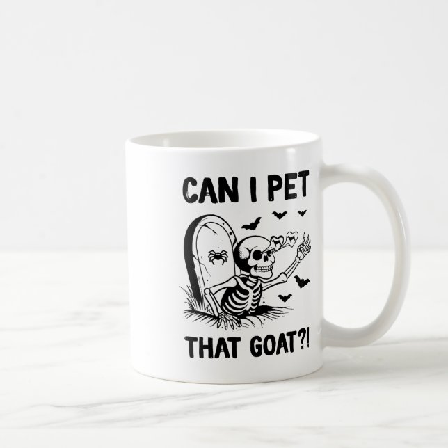 Can I Pet That Goat Halloween  Coffee Mug (Right)
