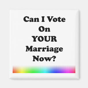 Can I Vote On Your Marriage Now? Magnet