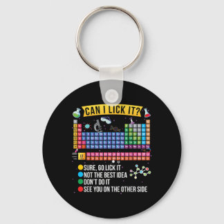 Can Lick Periodic Table Funny Science Chemistry Keychain