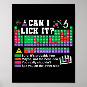 Can lick periodic table teacher science lab tech poster