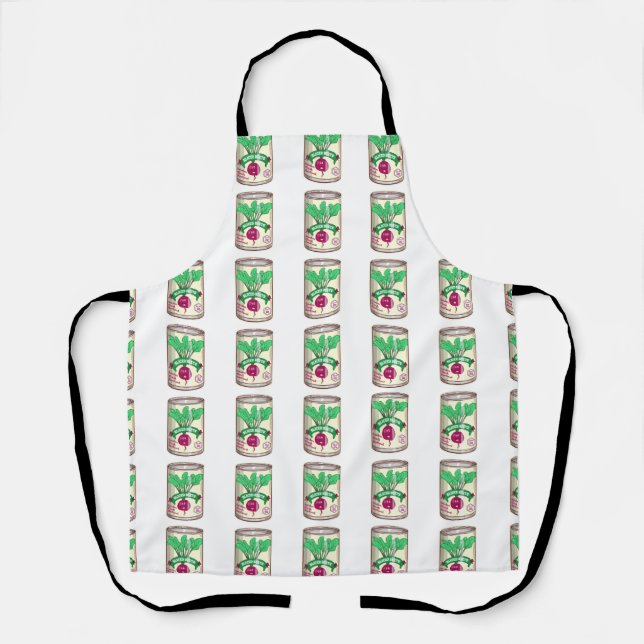 Can of beetroot beets tin apron (Front)
