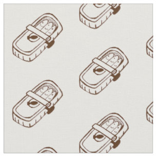 Can of fish printed fabric