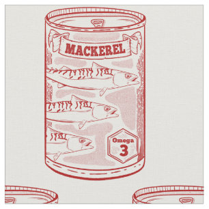 Can of mackerel fabric