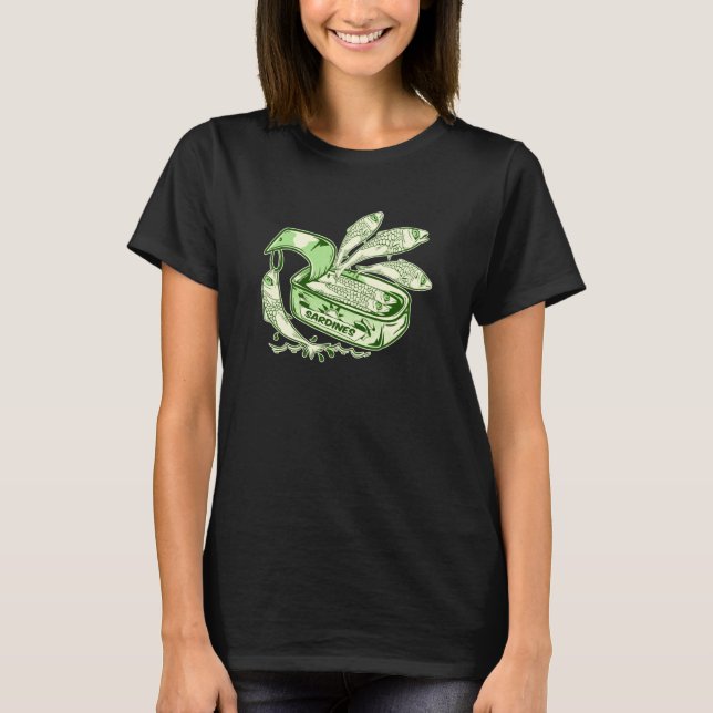 Can of Sardines tinned fish T-Shirt (Front)