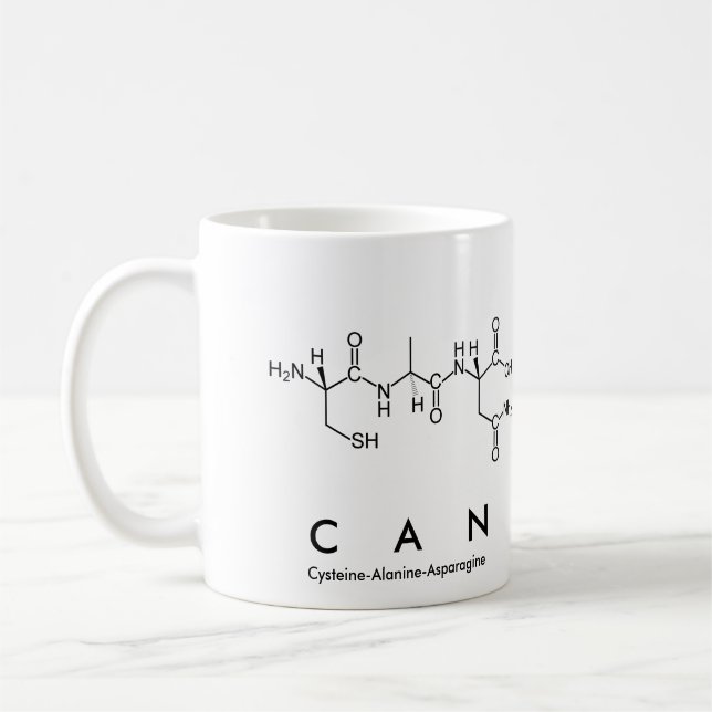 Can peptide name mug (Left)