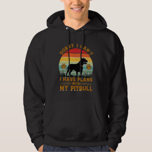 Can Plans Dog Pitbull Retro Sunset_1 Hoodie
