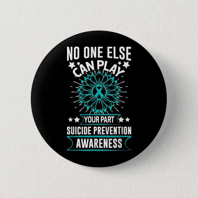 Can Play Your Part Prevention Awareness Design 2 Inch Round Button (Front)