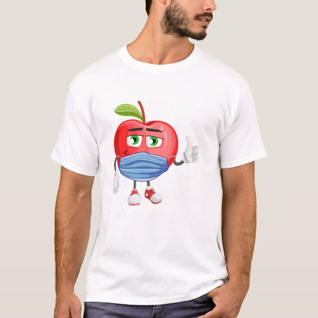 Can t Mask My Love Of Teaching Apple Back To Schoo T-Shirt (Front)