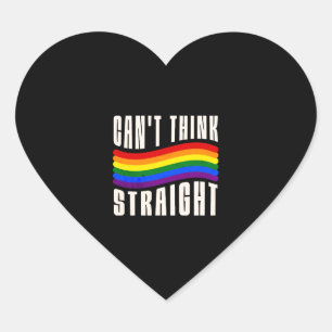 Can t Think Straight Heart Sticker