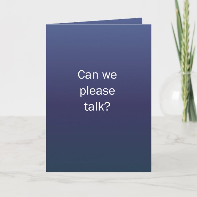 Can We Please Talk Card (Front)