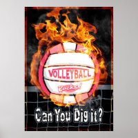 Can You Dig It Burning Pink Volleyball