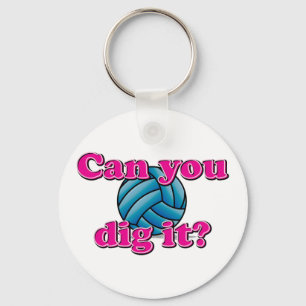 Can you dig it? Volleyball! Keychain