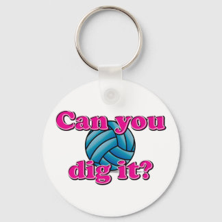 Can you dig it? Volleyball! Keychain