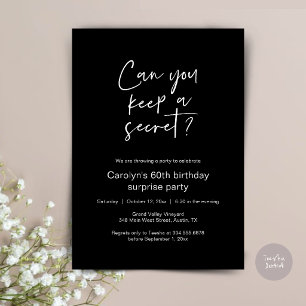 Can You Keep A Secret Surprise Birthday Party Invitation