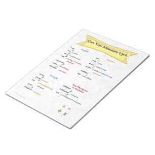 Can You Measure Up Notepad