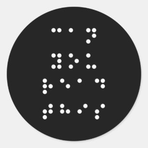 Can You Read This Braille Blind Read Write Teacher Classic Round Sticker