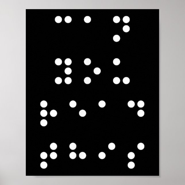 Can You Read This Braille Blind Read Write Teacher Poster (Front)