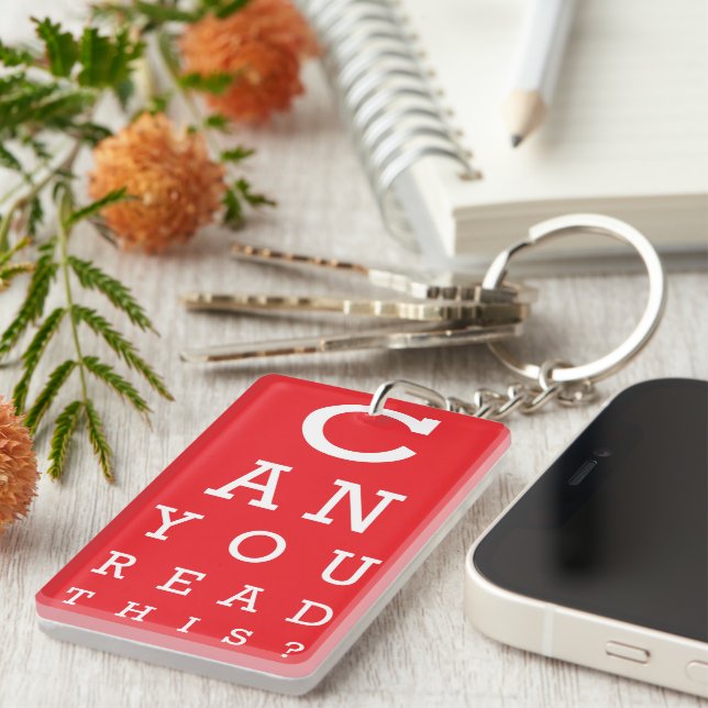 Can you read this? keychain (Front Right)