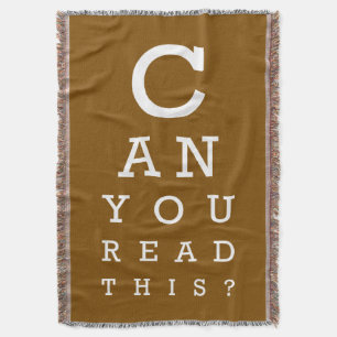 Can you read this? throw blanket
