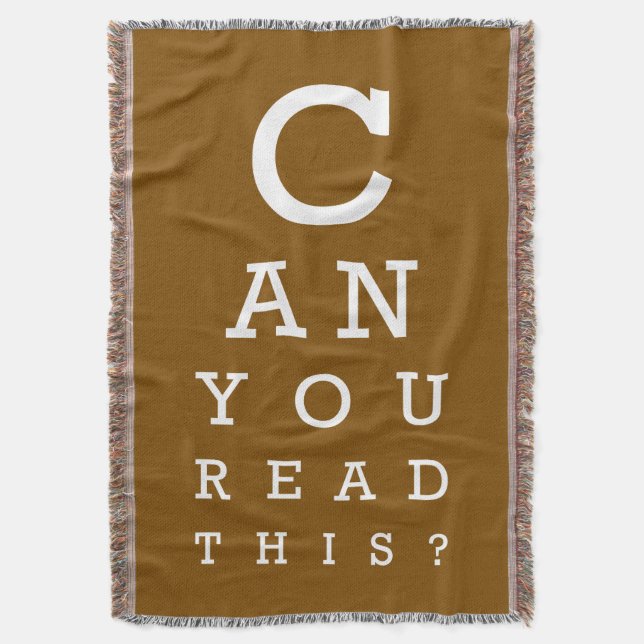Can you read this? throw blanket (Front Vertical)