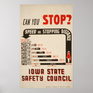 Can You Stop? Road Safety Poster