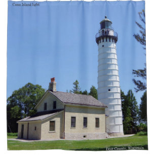 Cana Island Light shower curtain