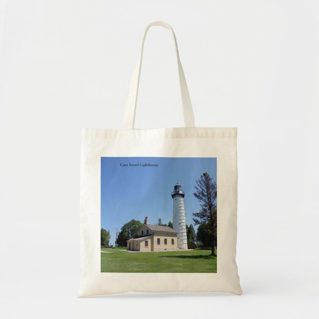 Cana Island Lighthouse tote bag (Front)