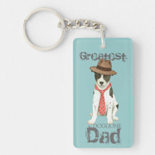 Canaan Dog Dad Keychain