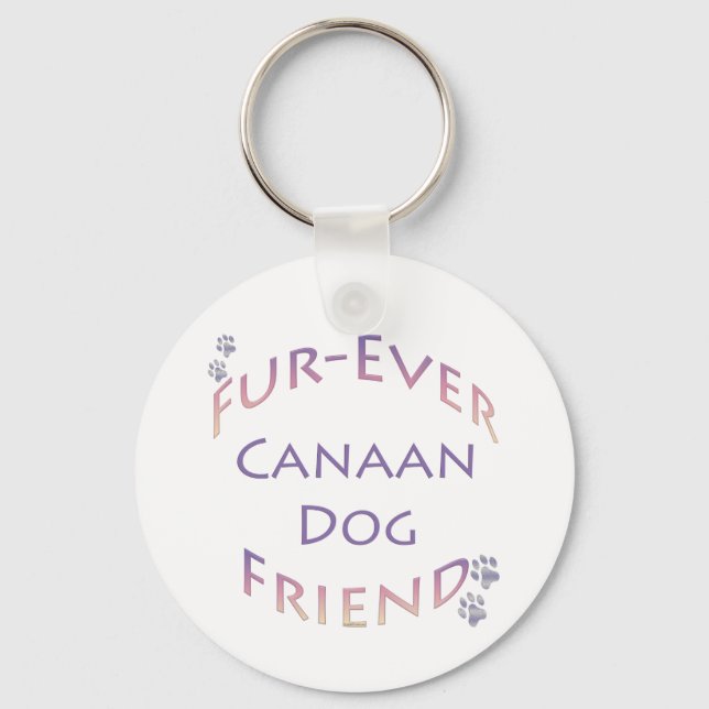Canaan Dog Furever Keychain (Front)