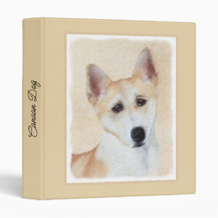 Canaan Dog Painting - Cute Original Dog Art Binder