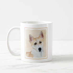 Canaan Dog Painting - Cute Original Dog Art Coffee Mug
