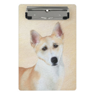 Canaan Dog Painting - Cute Original Dog Art Mini Clipboard