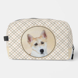 Canaan Dog Painting Cute Original Pet Dog Art Dopp Kit