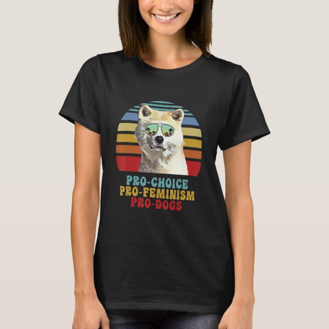 Canaan Dog Pro Choice Pro Feminism Pro Dogs T-Shirt (Front)
