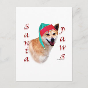 Canaan Dog Santa Paws Holiday Postcard