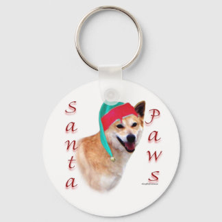 Canaan Dog Santa Paws Keychain