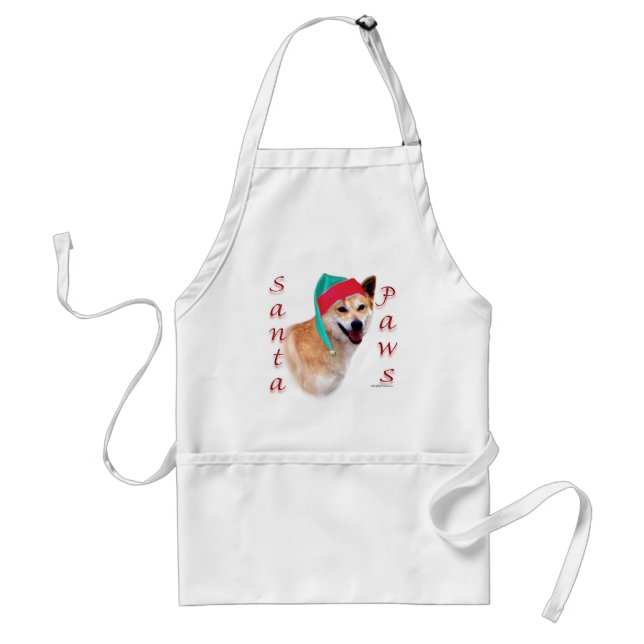 Canaan Dog Santa Paws Standard Apron (Front)
