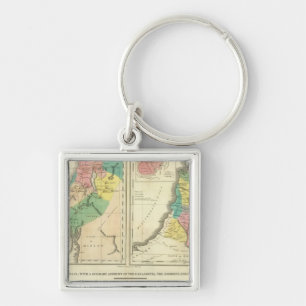 Canaan - Israel Atlas Map Keychain