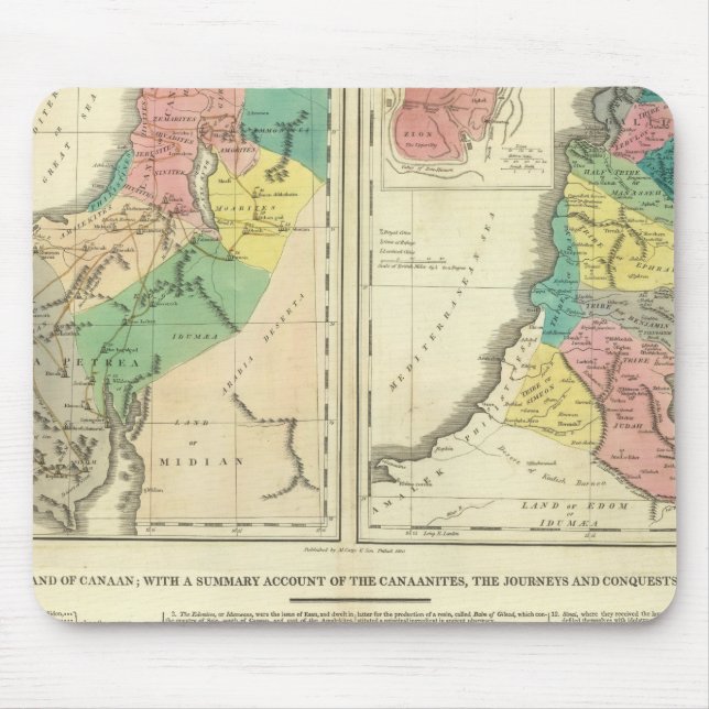 Canaan - Israel Atlas Map Mouse Pad (Front)