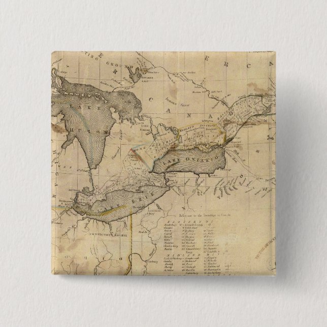 Canada 10 2 inch square button (Front)
