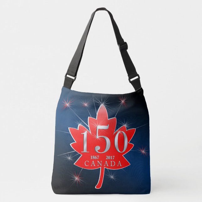 Canada 150 Birthday Celebration Maple Leaf Crossbody Bag (Front)