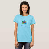 Canada 150 Official Logo - Multicolor and Blue T-Shirt (Front Full)