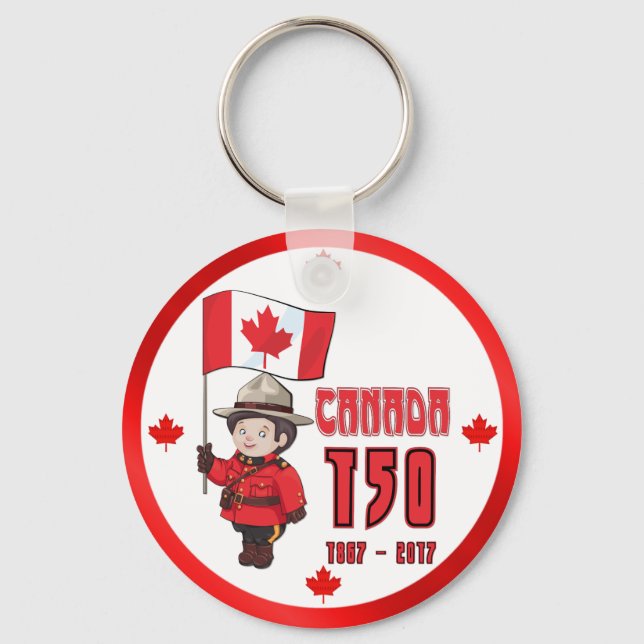 Canada 150 Years Anniversary Keychain (Front)