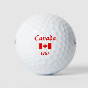 Canada 1867 Old Balthazar Font Flag Dark Color Golf Balls
