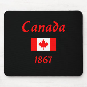 Canada 1867 Old Balthazar Font Flag Dark Colour Mouse Pad