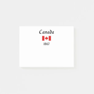 Canada 1867 Old Balthazar Font Flag Light-Color Post-it Notes