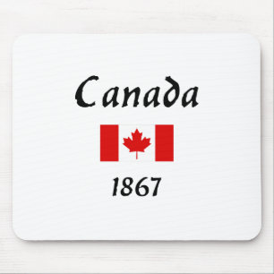 Canada 1867 Old Balthazar Font Flag Light-Colour Mouse Pad