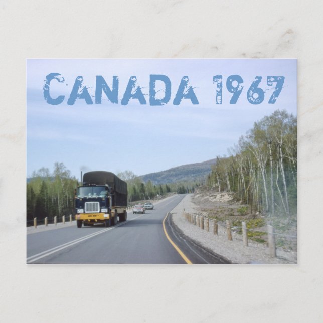 Canada 1962 Road Trip Postcard (Front)