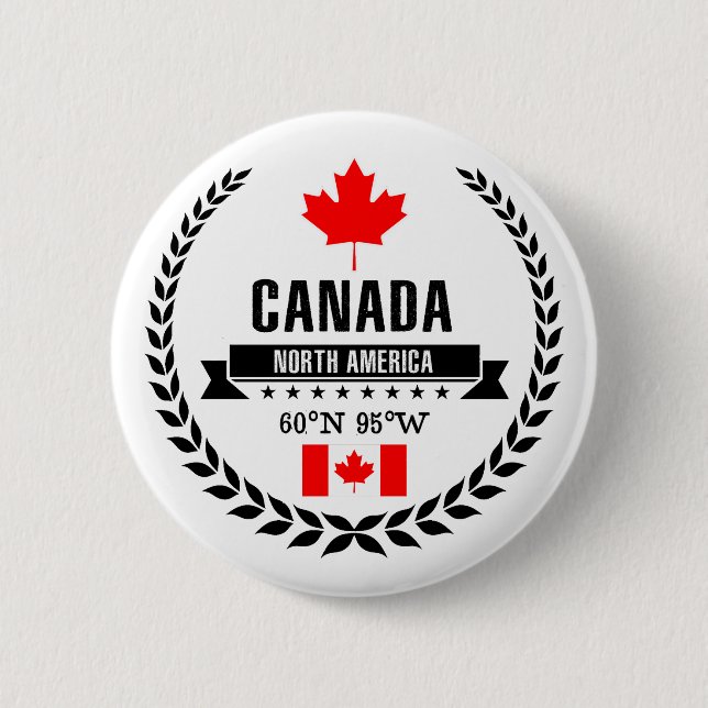 Canada 2 Inch Round Button (Front)