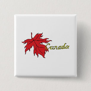 Canada 2 Inch Square Button